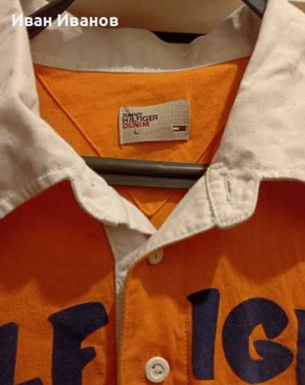 Оригинална фланелка с яка Tommy Hilfiger - размер Л - 10лв