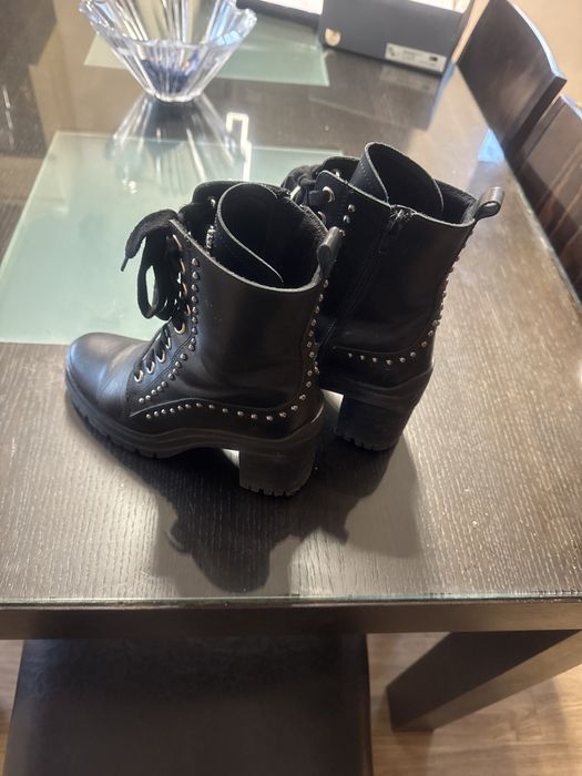 Daris боти черни с дебел ток