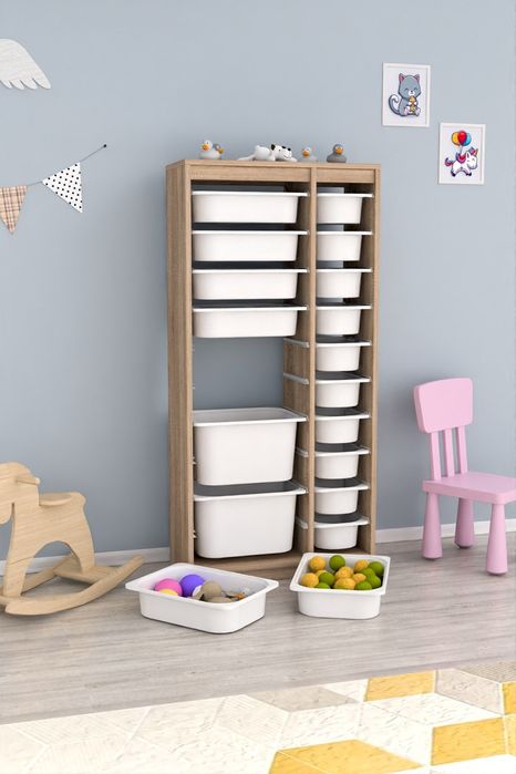 Шкаф за Съхранение с 18 кошници