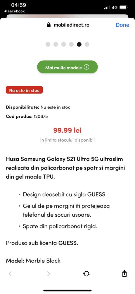 Husa Guess pentru telefon Samsung Galaxy S21 Ultra