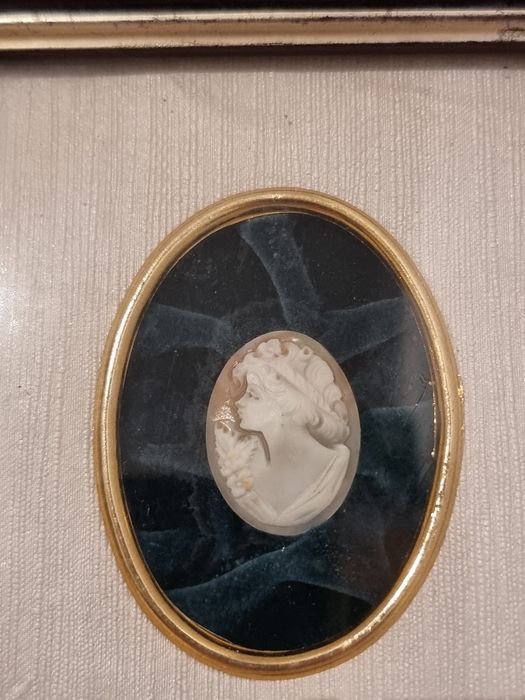 Camee vintage sculptat în fildes