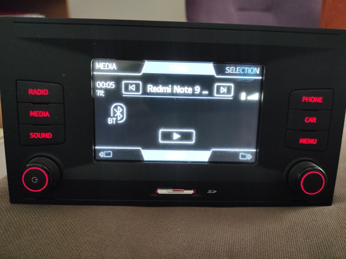 Radio  VW Seat Leon 2013 2017 bluetooth card telefon mib entry plus