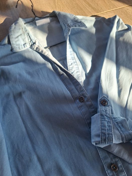 Дънкова риза с дълъг ръкав