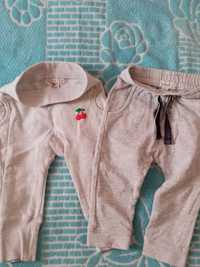 Фирменные штаны кофты на осень на девочку 1-1,5 года одежда