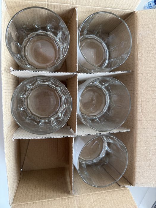 Нови стъклени чаши за ракия, уиски и вода