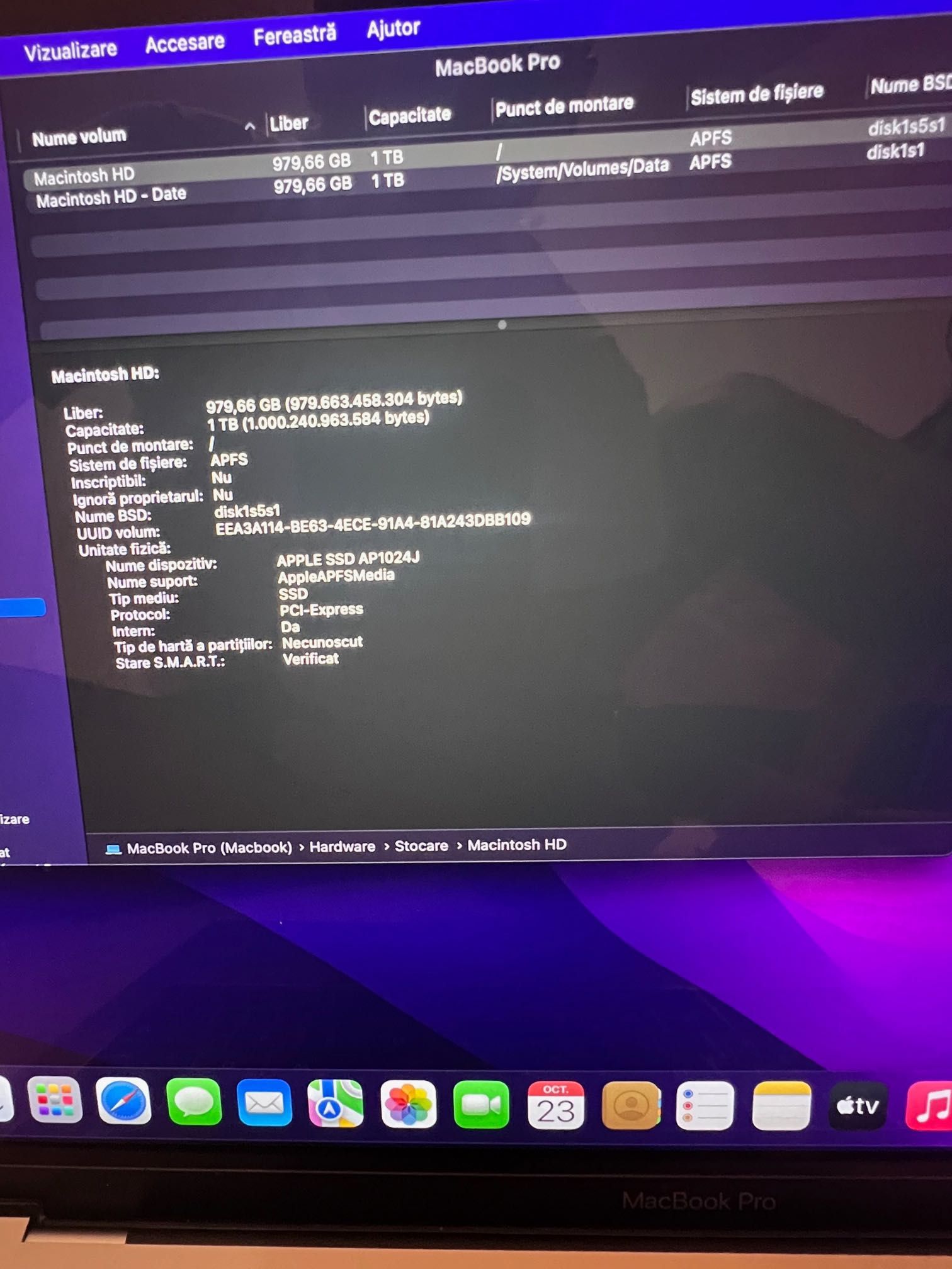 MacBook Pro i7 cu 2 nuclee, 16 Gb, 1TB memorie