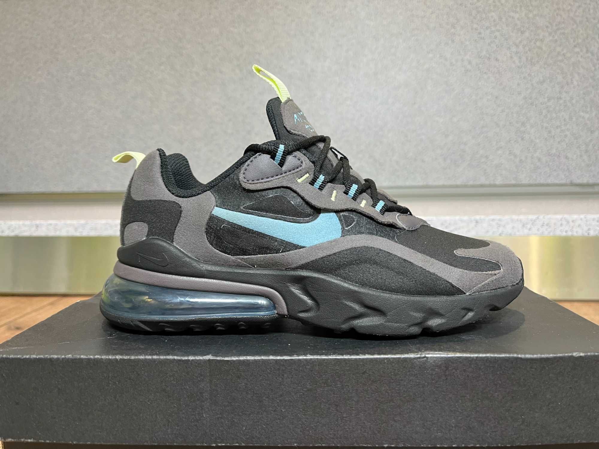 ОРИГИНАЛНИ *** Nike Air Max 270 React  Black/Cerulean/Thunder Grey