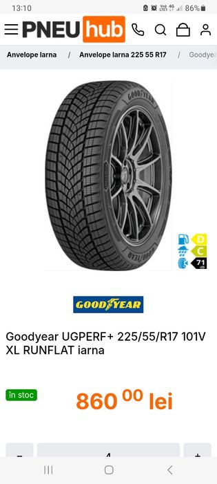 Anvelope iarnă 225 55 R17 Run-Flat