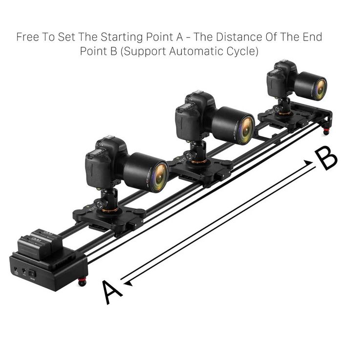Slider motorizat GVM GT-120WD, 121 cm, Wireless&Controller