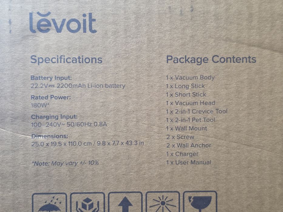 Aspirator Vertical Levoit LVAC-200 White, PRODUS NOU