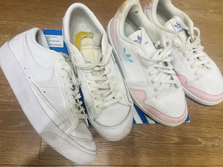 Маратонки обувки, nike, adidas естествена кожа