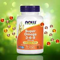 NOW Foods, комплекс «Супер Омега 3-6-9», 1200 мг, 90 капсул