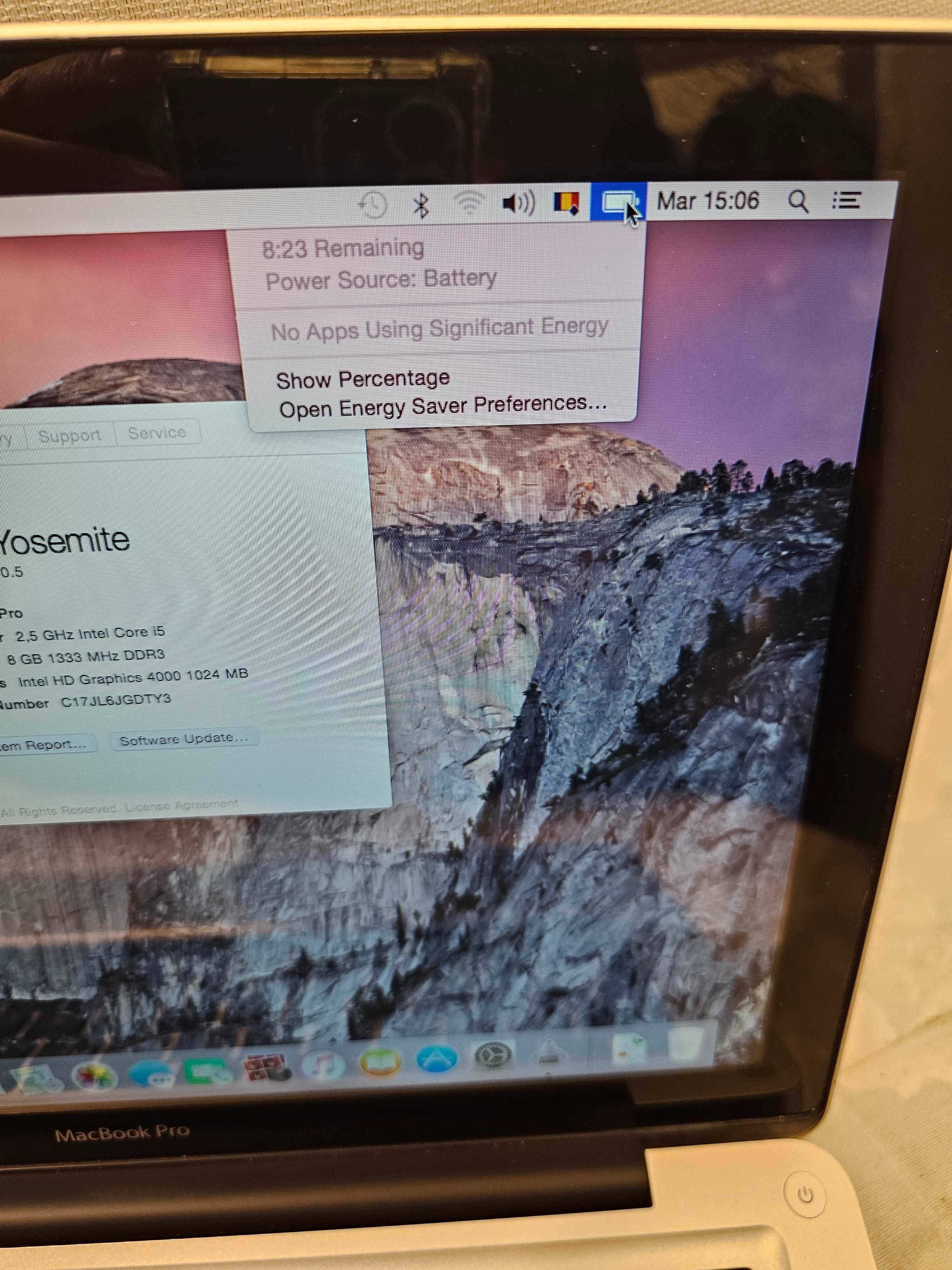 Apple macbook pro 2012 i5 2.5ghz 8 gb ram 250SSD Nou 165 cicluri