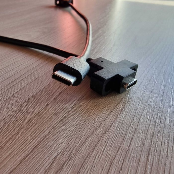 Cablu prelungitor mufa si port USB 3.2 Gen2 type C montare panou T - M