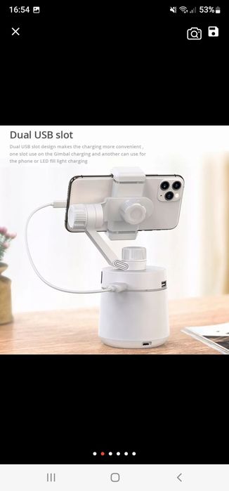 Selfie stick cu rotatie 360° pt vblog live