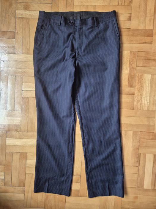 Pantaloni de Lux Via V. Veneto, Dungi (Pinstripe), Lână - W33