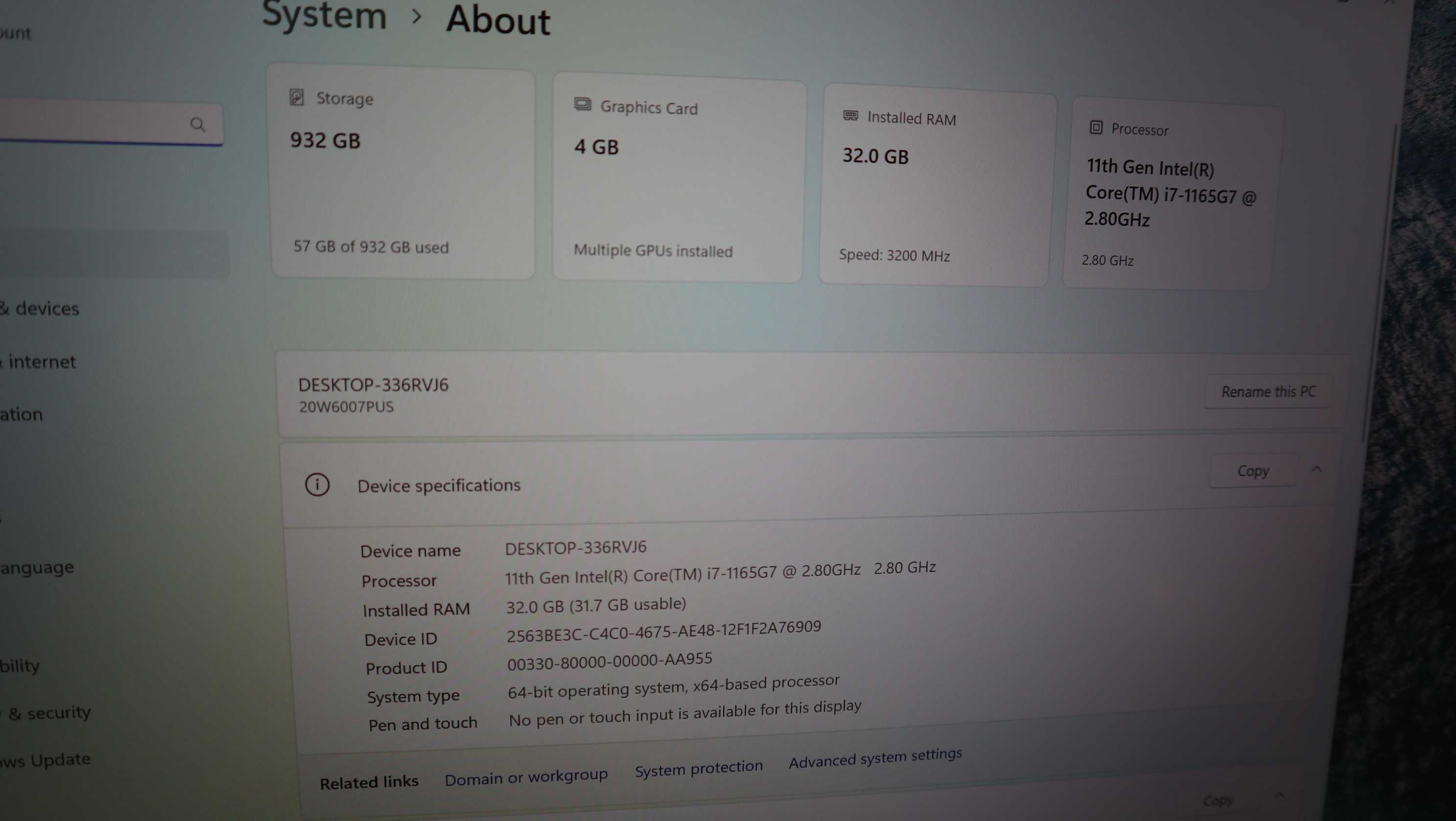 Lenovo ThinkPad P15s Gen2 4K IPS Nvidia T500 / i7 1165G7 / 1 TB/ 32GB