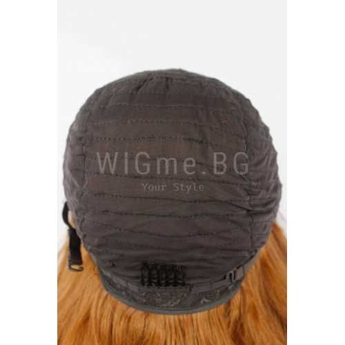 Дълга кестенява лейс фронт перука на вълни Ники