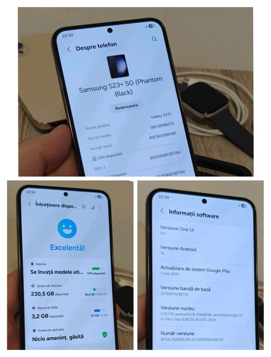 Samsung Galaxy S23 Plus 5G (Phantom Black) 256GB Deosebit Ofertă Preț