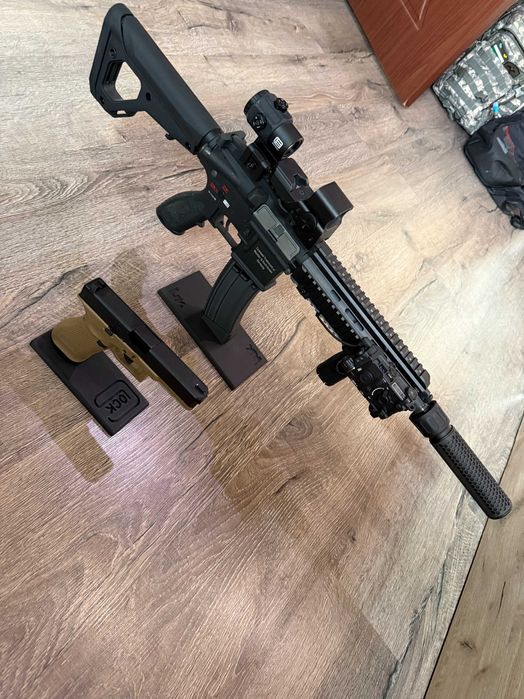 Airsoft Реплики HK 416 и Glock 17 FA