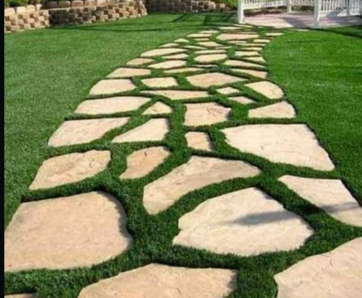 Amenajare gradina cu gazon,pavaj și plante ornamente