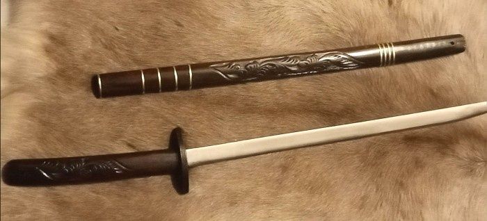 Sabie panoplie Katana piesa colecție teaca din lemn lucrata integral m