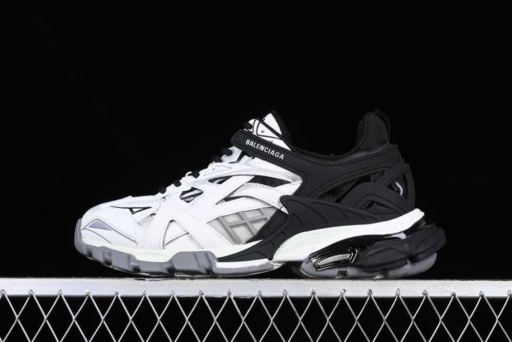 Adidasi Balenciaga Track 2 negru-alb, marimi 35-45, Unisex