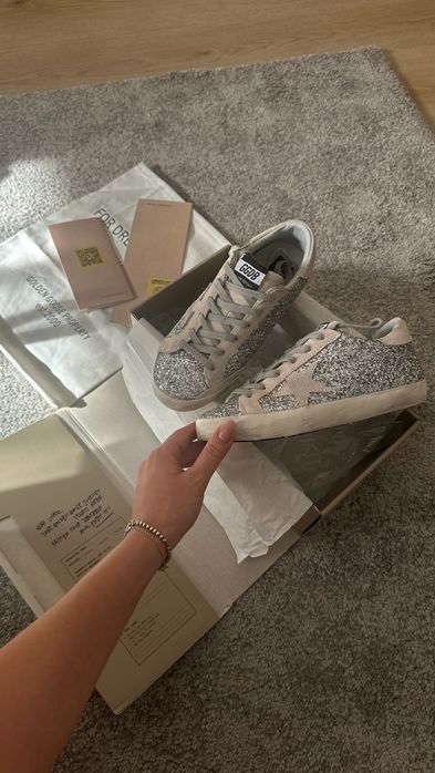 Golden goose Super-Star glitter sneakers adidași 40 (39,5) eur