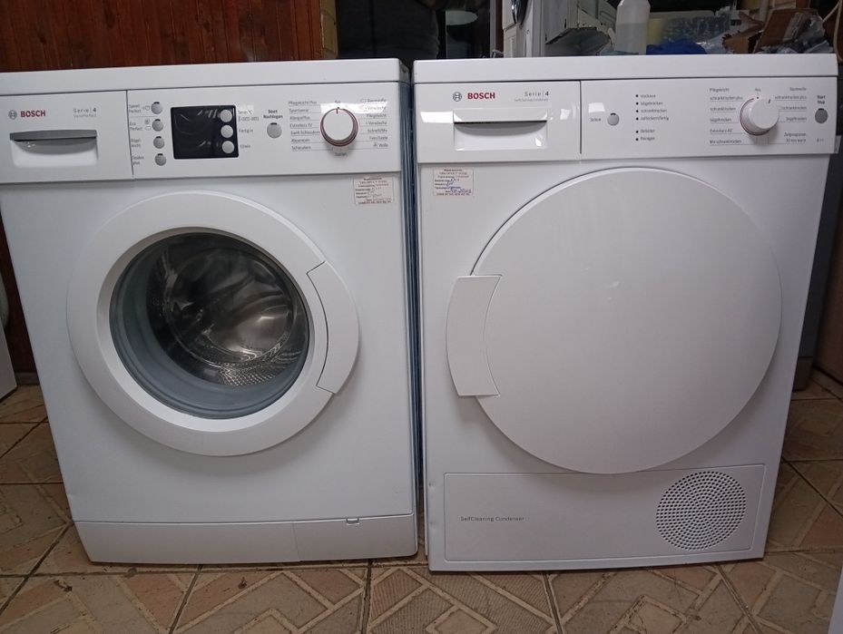 Комплект пералня и сушилня с термопомпа Бош Bosch Serie 4  с Гаранция