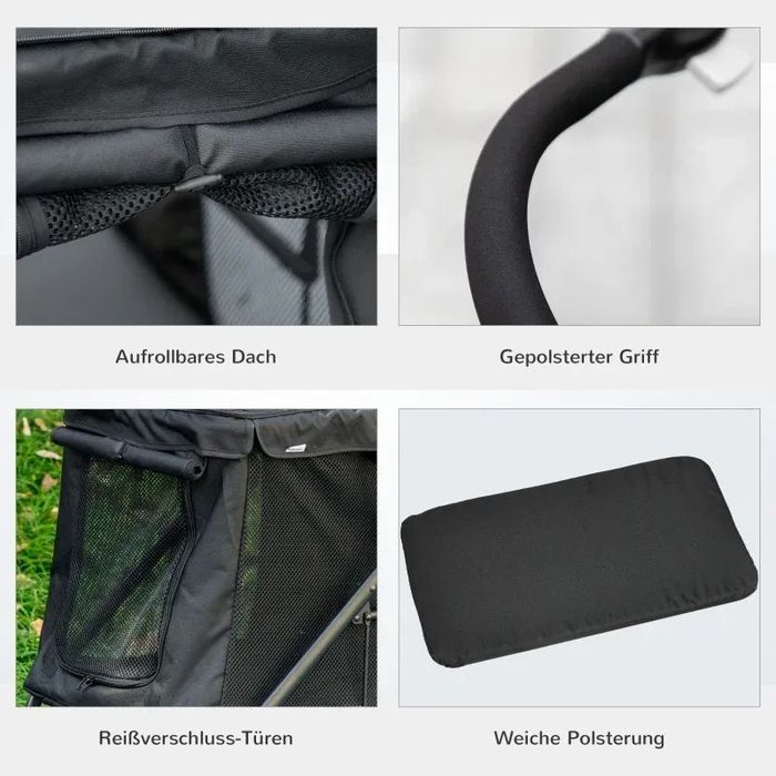 PawHut Количка за кучета с възглавница