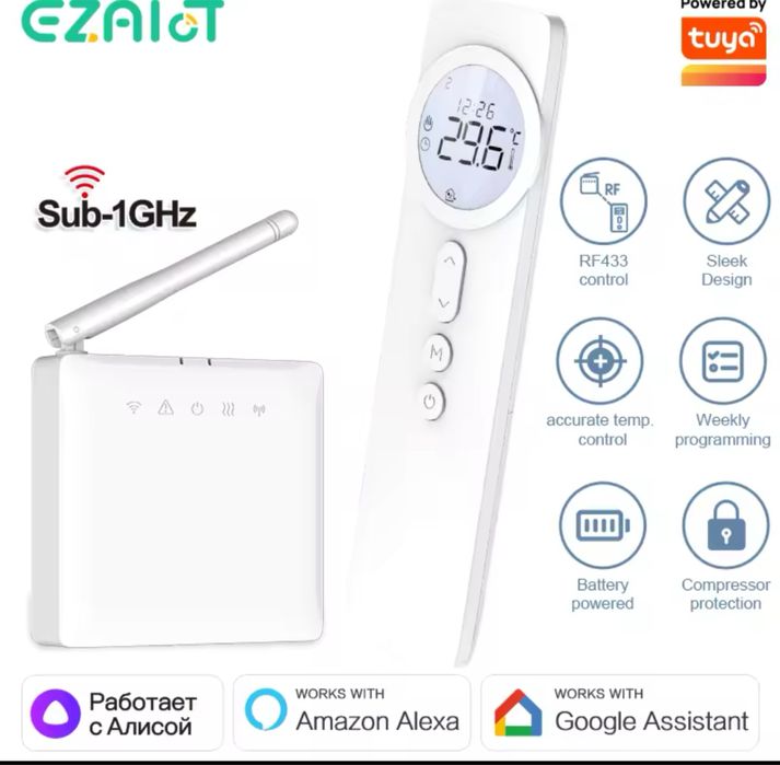 Termostat Tuya Wireless /Alexa & Google / termostat centrala wifi