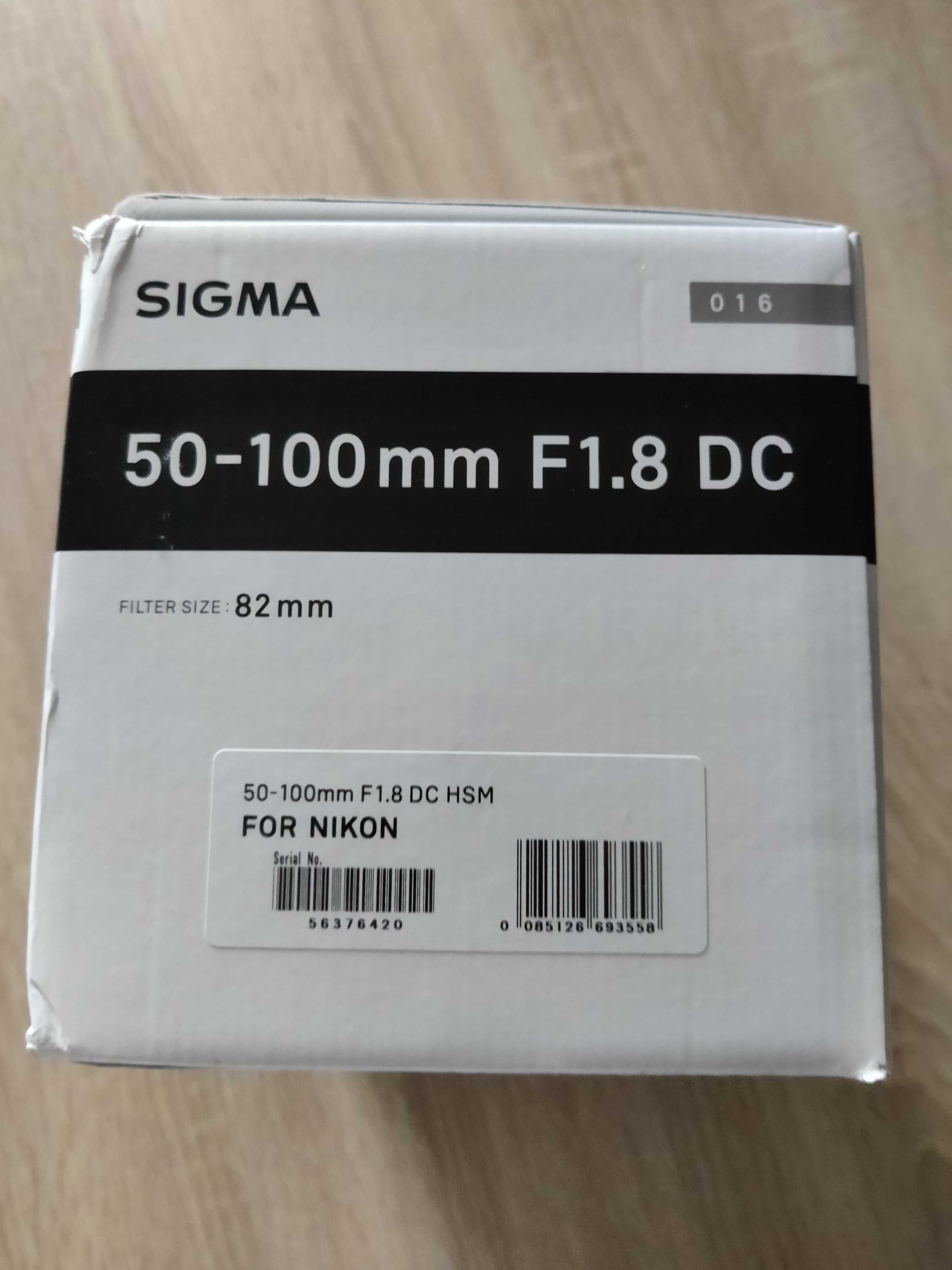 Obiectiv Sigma 50-100mm f/1.8 DC HSM Art pentru Nikon