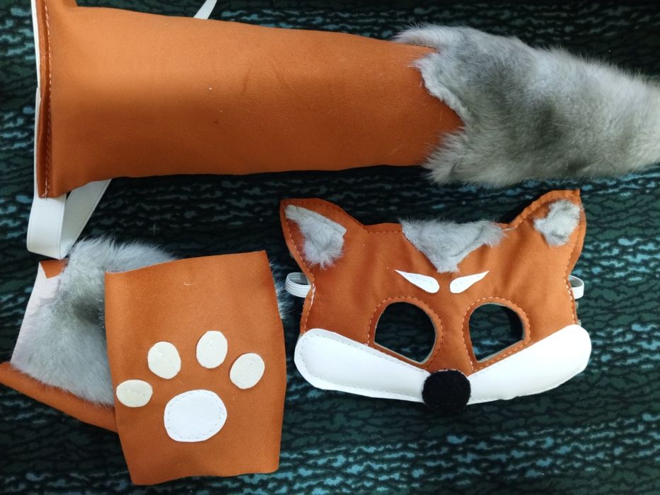 Маска Волк, лиса и другие маски, митенки, хвост в наличии и на заказ