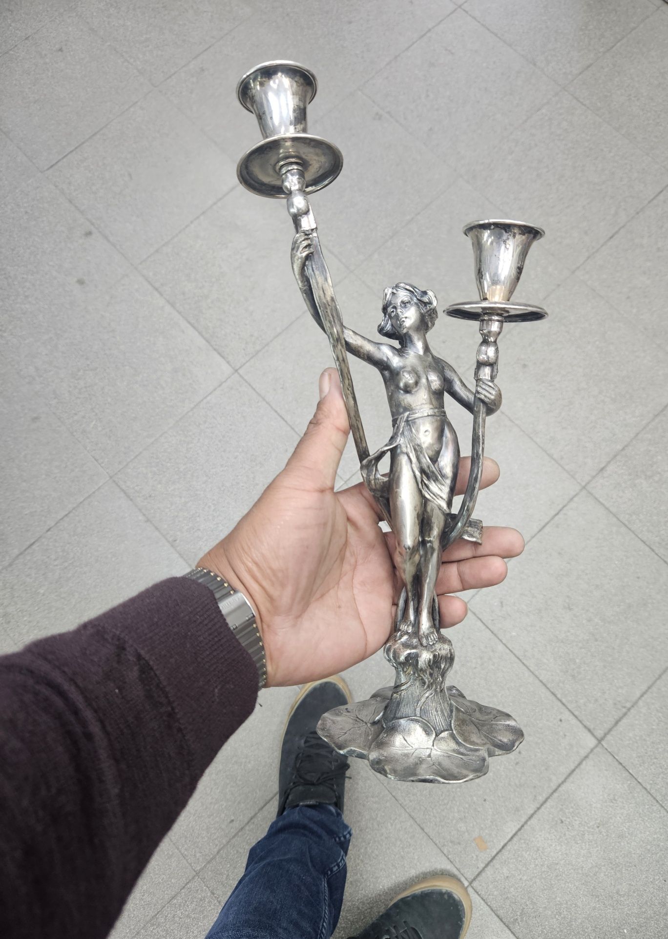 Art nouveau фигорален свещник 1900г.