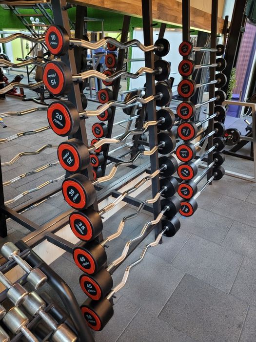 Фиксирани фитнес  лостове криви и прави Барбели чисто нови 10-50 kg