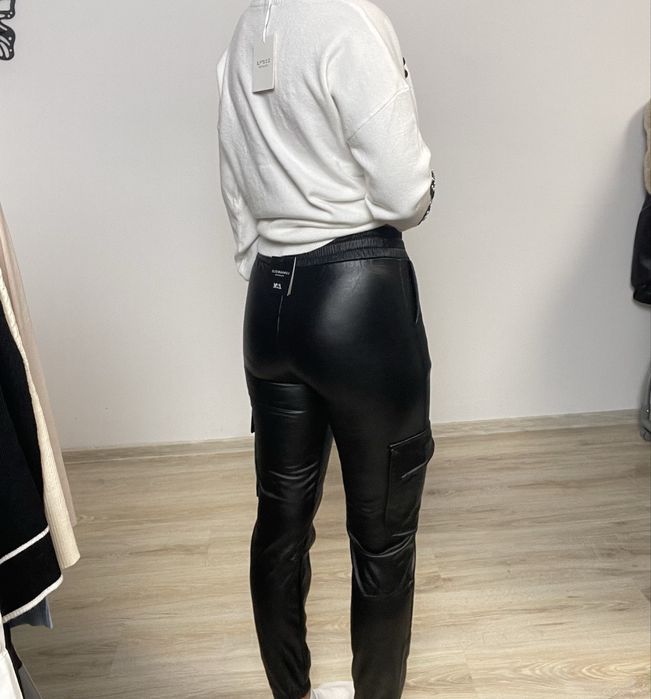 Pantaloni piele vatuiti