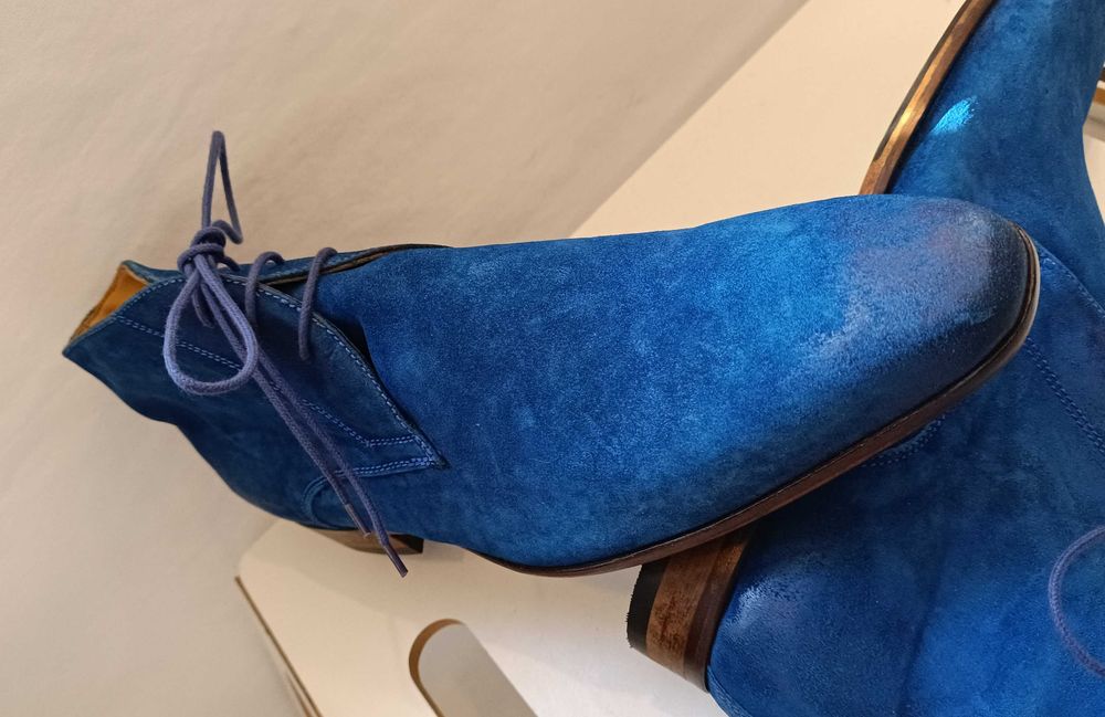 Ghete chukka 42 42.5 43 de lux GREVE NOI lucrate manual piele naturala