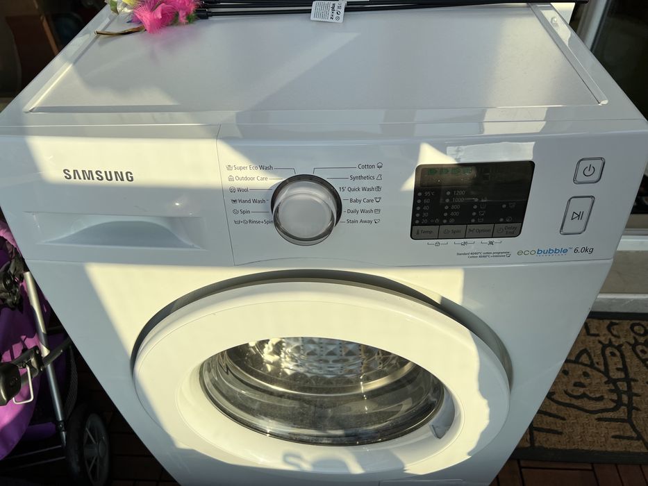 Пералня SAMSUNG Ecobubble 6.0kg - слим модел WF60F-4EW2W