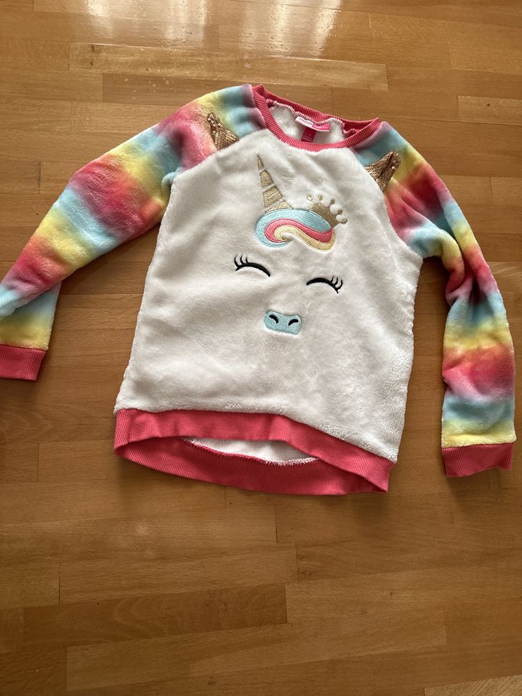 Bluza pufoasa unicorn 7 ani