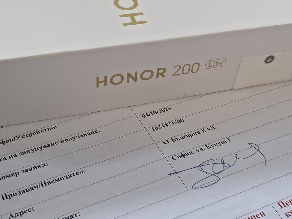 ***ЗАПЕЧАТАН 256GB Honor 200 LITE 5G Гаранция от A1 до 2027г. Black