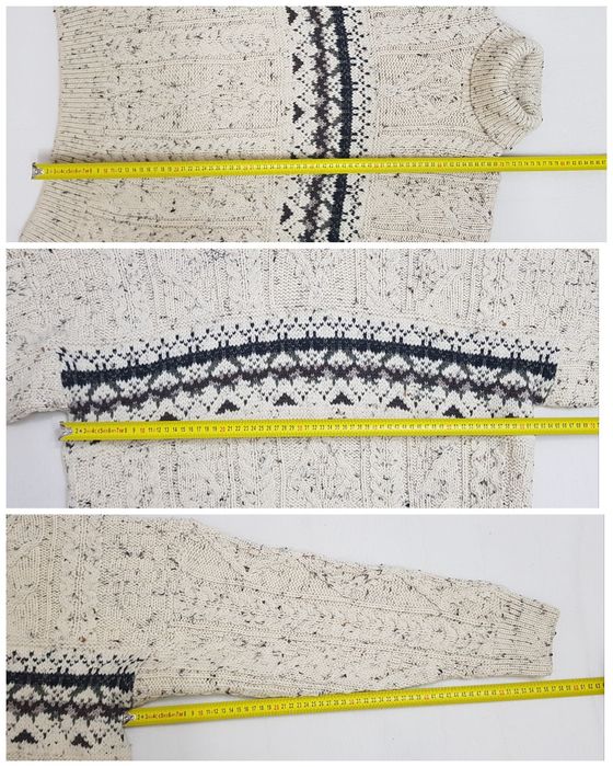 Pulover tricot Aran Crafts Celtic Jacquard 100% lână Irlanda nr 56 XXL