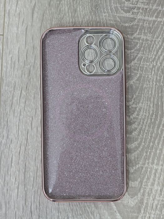 Husă Glitter pentru iPhone 16 Pro Max – Roz, Magnetică, Shockproof