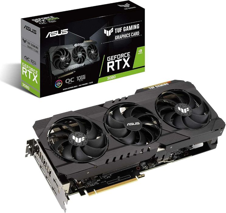 Placă video ASUS TUF RTX 3080 OC Edition 10GB GDDR6X – stare excelentă