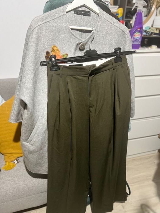 Set Zara jachetă oversize și pantaloni largi merg m ( talie 38)