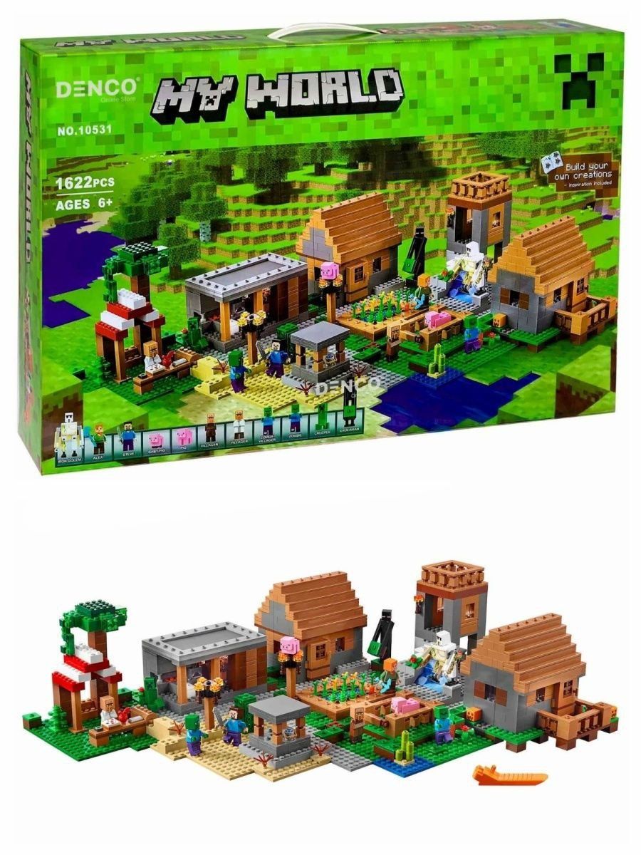 Конструктор Большой набор Майнкрафт Деревня игрушки Minecraft 1626 дет