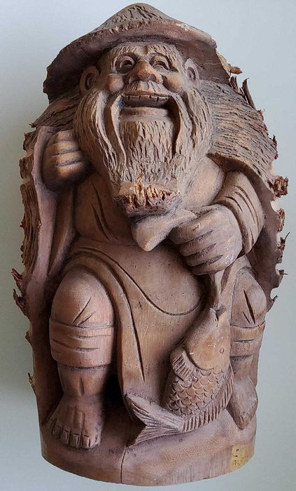 Sculptură în bambus, Dimensiuni 29,5 cm
