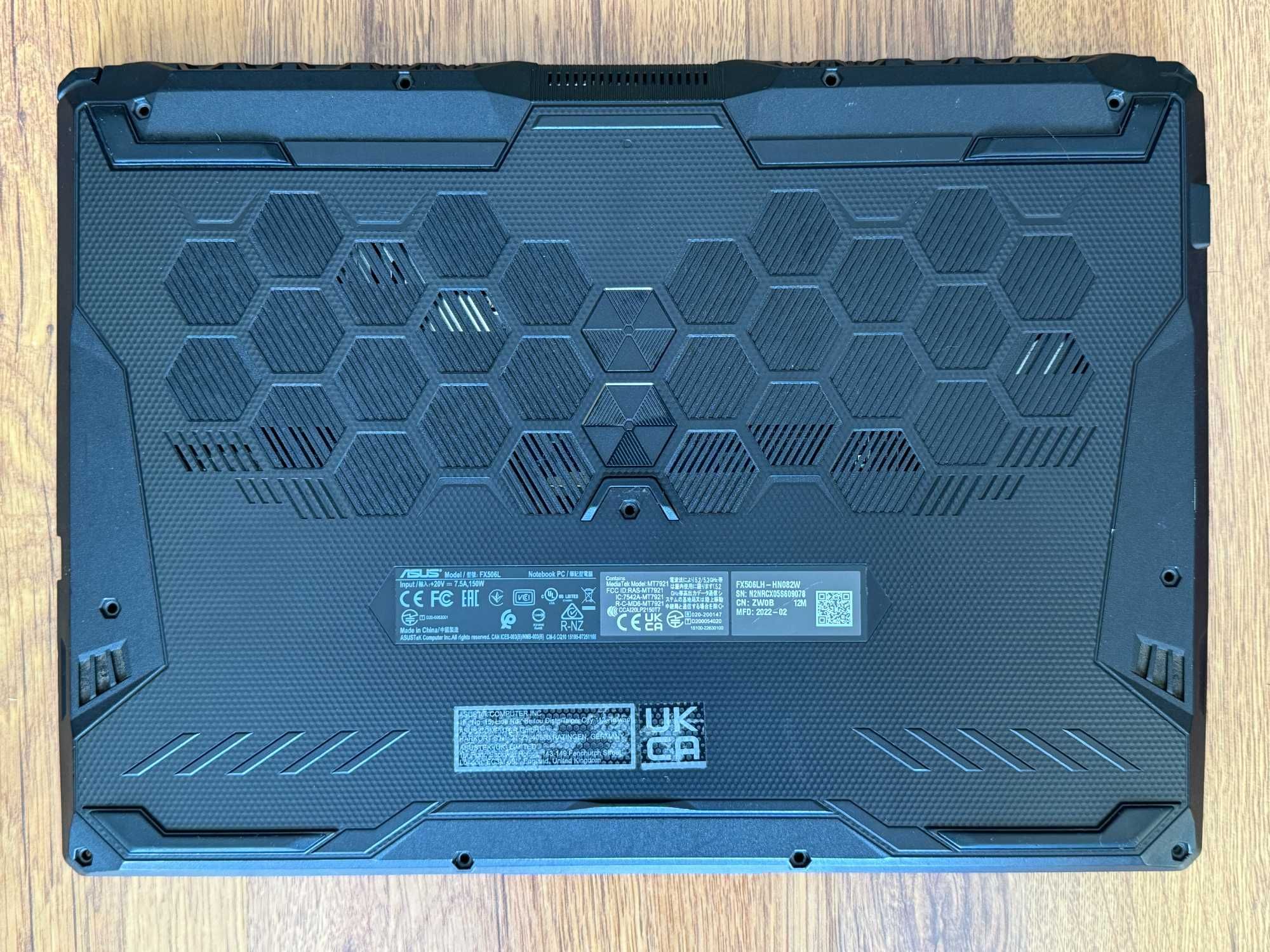 15.6 144Hz IPS i5-10300H Asus TUF F15 FX506LH GTX 1650 Бат 6ч за ЧАСТИ