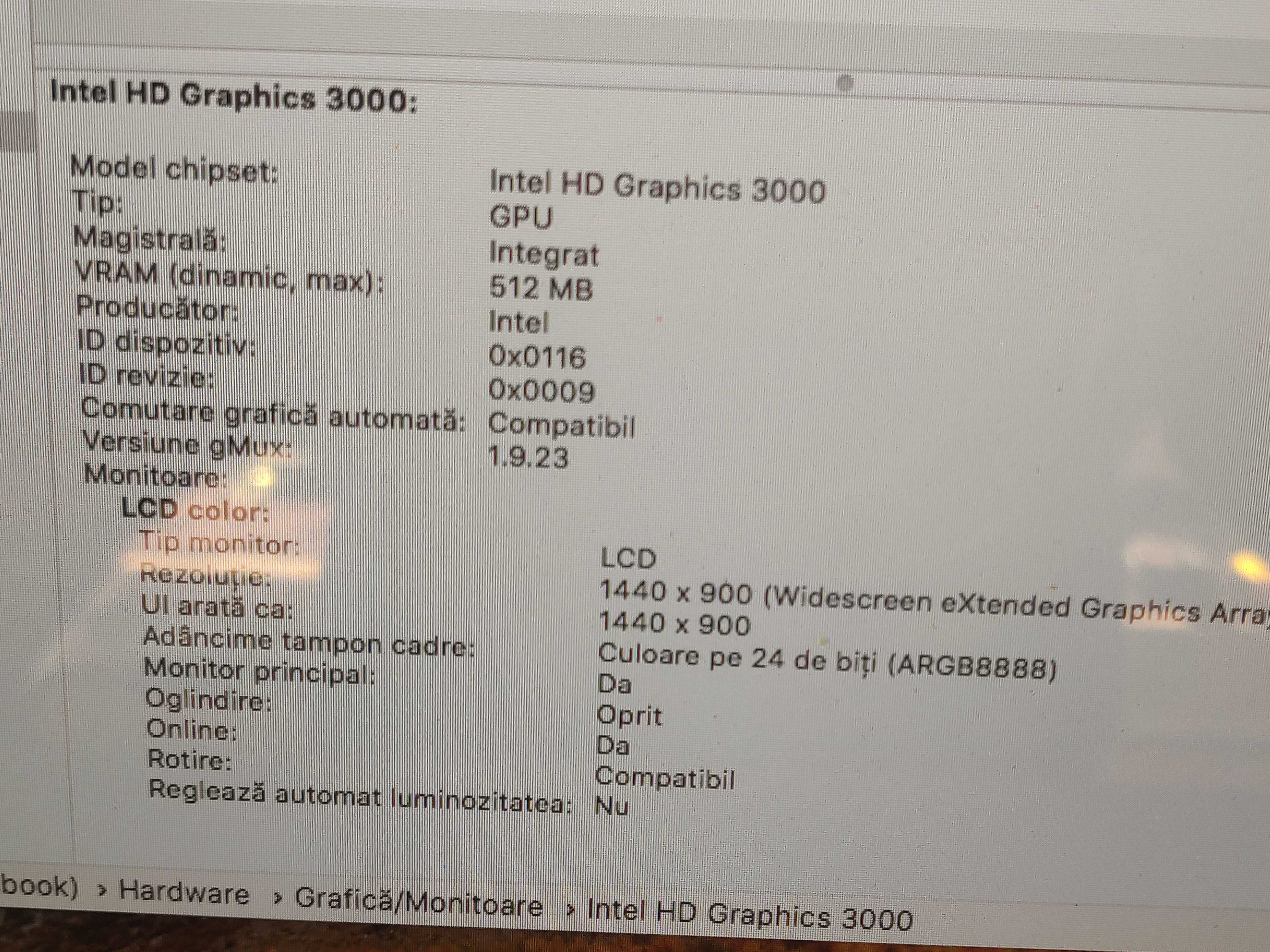 MacBook Pro 15 inch cu Intel i7