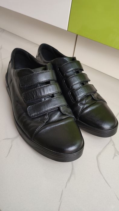 Adidași Clarks, Negri, Piele, 43