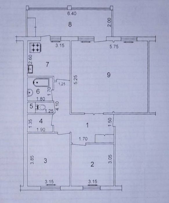 4-Комн. 92м². Улучшенка. Разделка. Хумоюн.